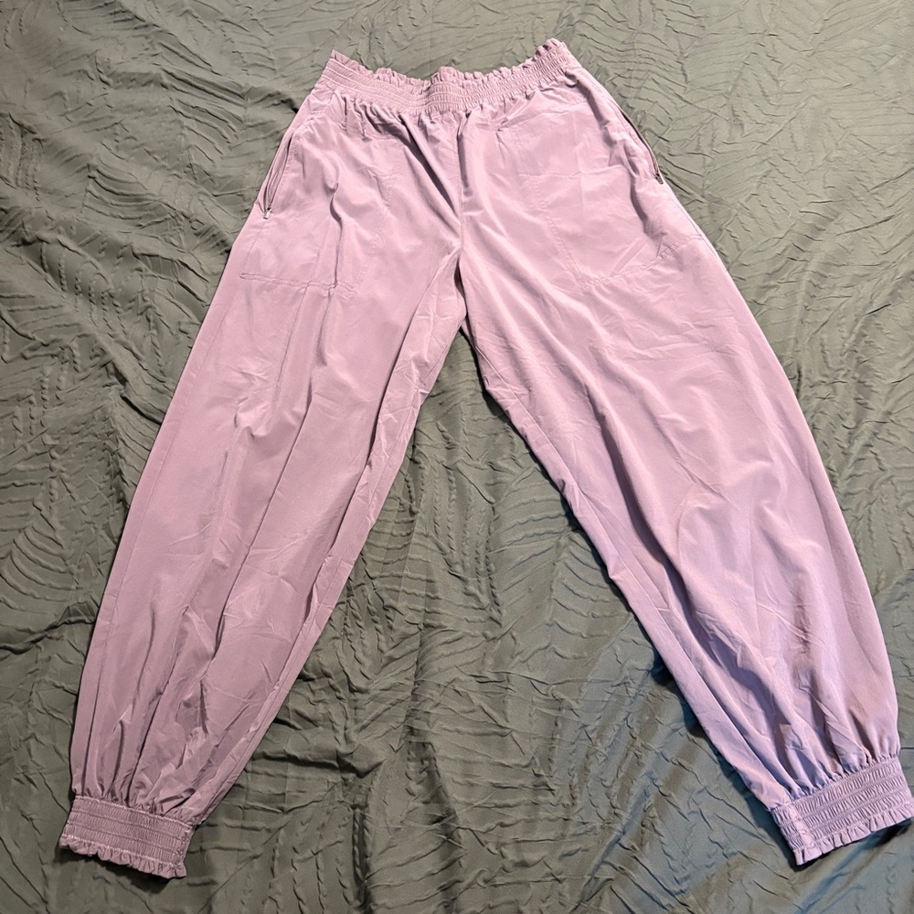 Athleta Savannah Jogger Pants Purple Dusk Violet Sz 10 Athleisure Casual Gym